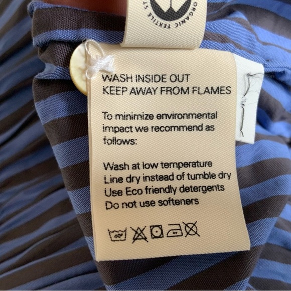 Tekla stripped blue and gray pajama trousers men’s - Picture 7 of 10